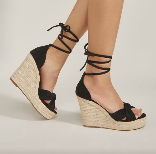 Schwarz beige schnür - beige,