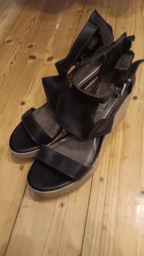 Keilsandalette aus leder von - aus,